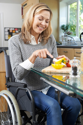 Disabled Woman In Wheelchair